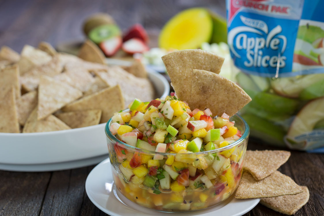 Apple Salsa with Cinnamon Chips