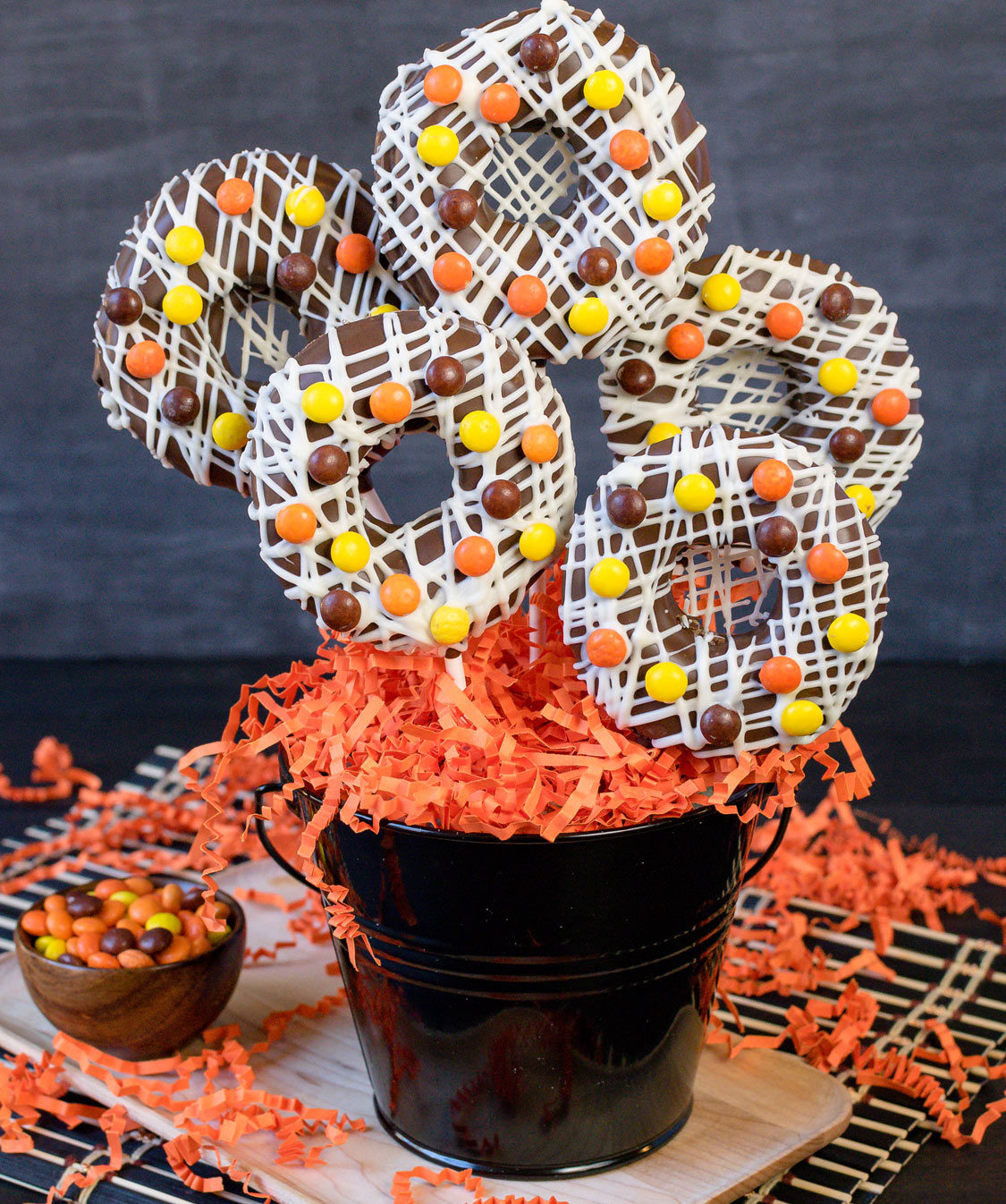 Chocolate Covered Peanut Butter Apple Rings