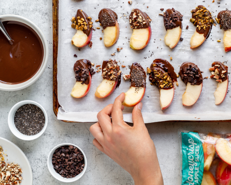 Chocolate-Dipped Apple Slices
