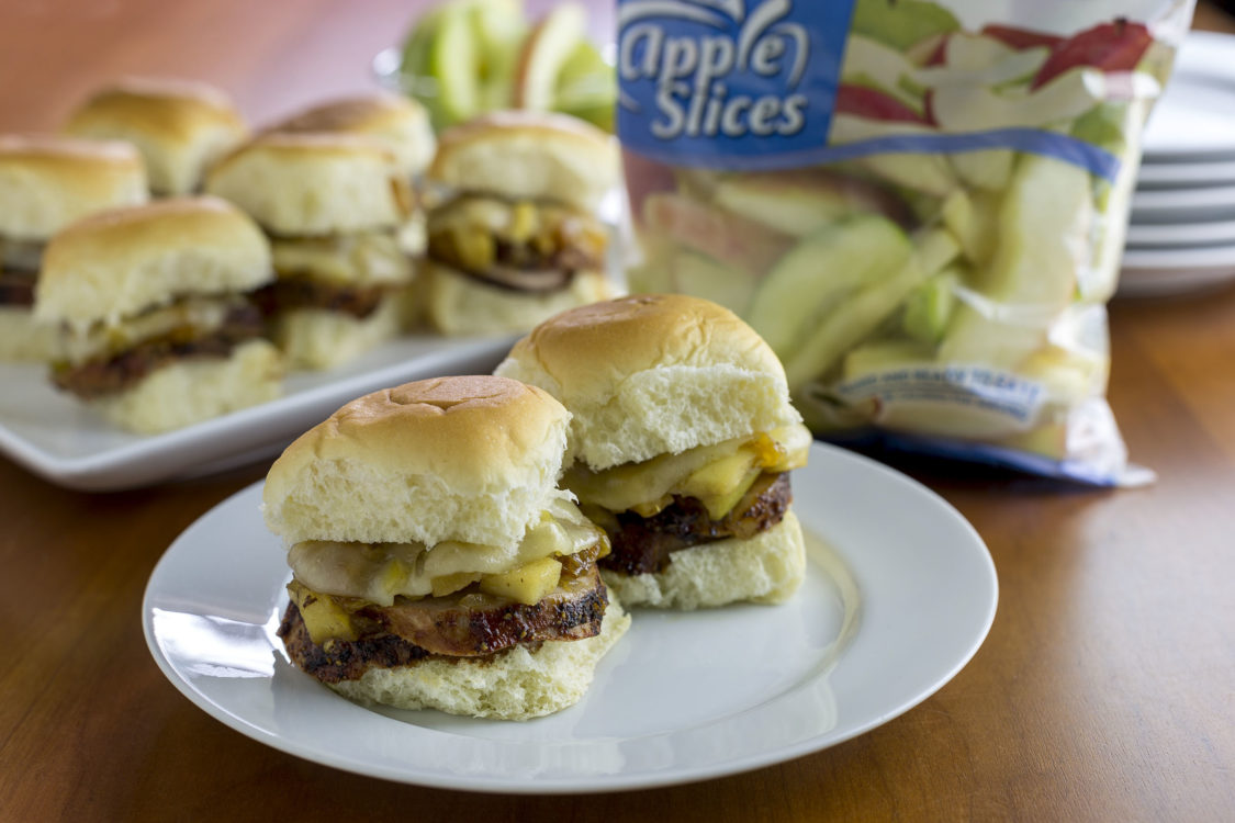 Pork Loin Sliders with Apple Chutney and Smoked Cheese