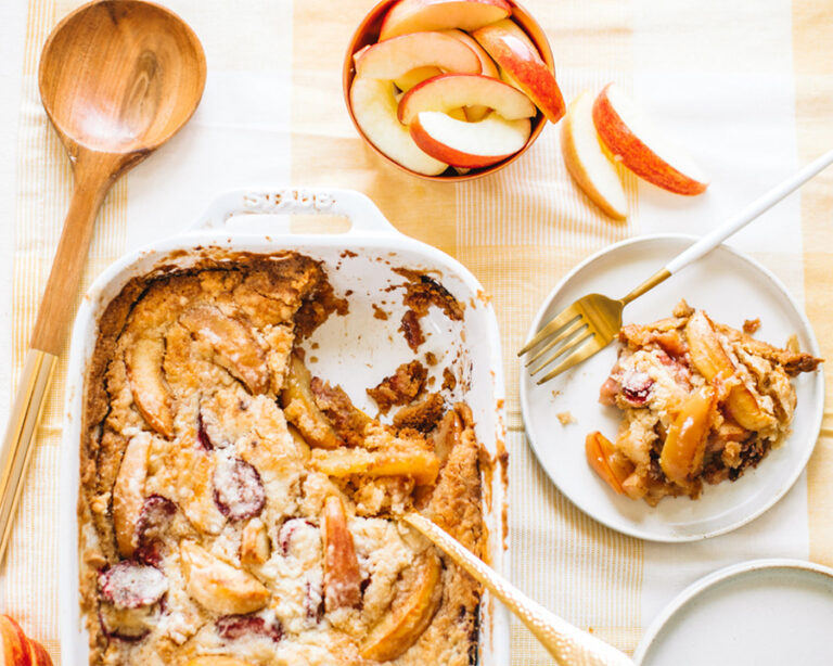 Easy Apple Strawberry Dump Cake
