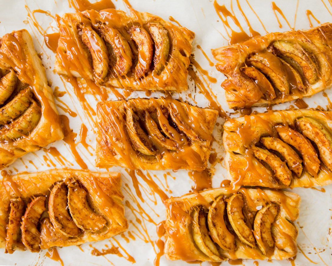 Salted Caramel Apple Pastry Puffs