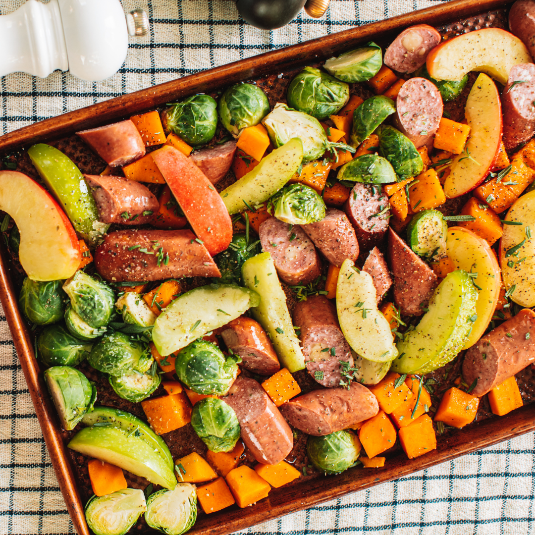 Apple & Chicken Sausage Sheet Pan Dinner