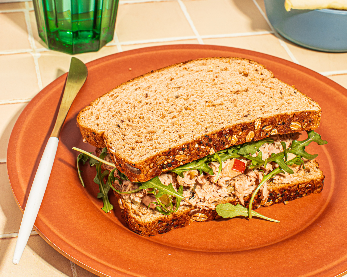 Tuna Salad, Apple and Walnut Sandwich