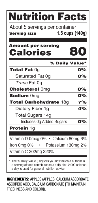 Nutrition label