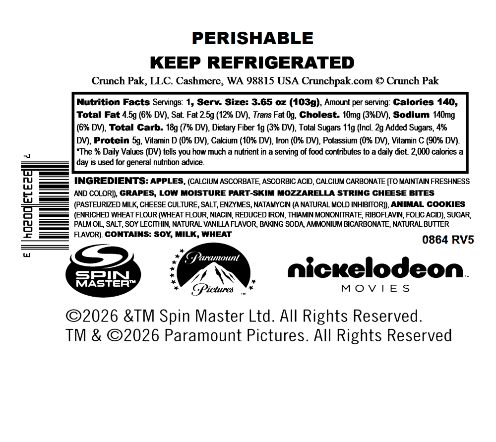 Nutrition label