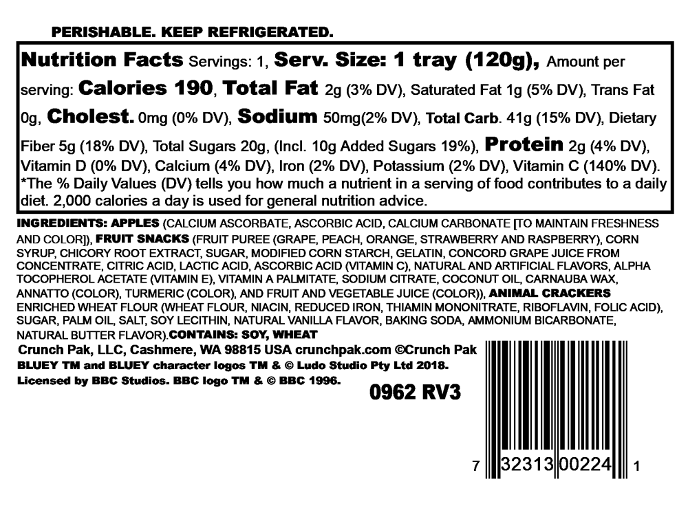 Nutrition label