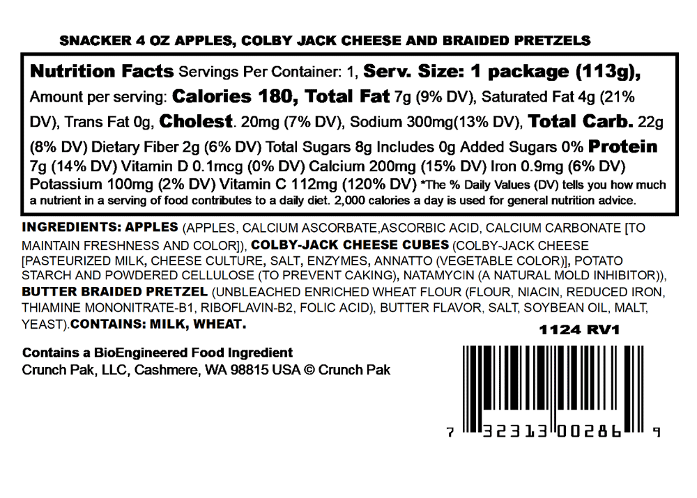 Nutrition label