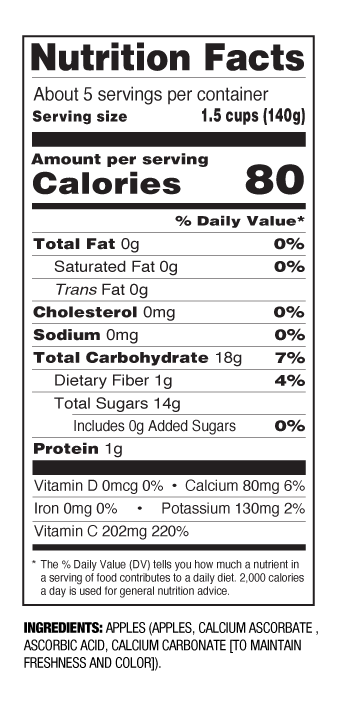 Nutrition label