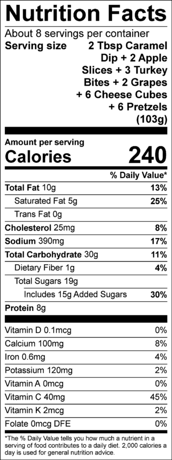 Nutrition label