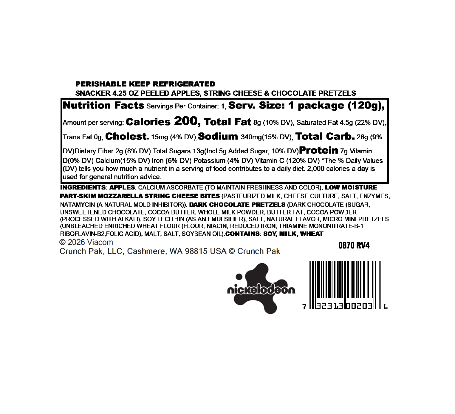 Nutrition label