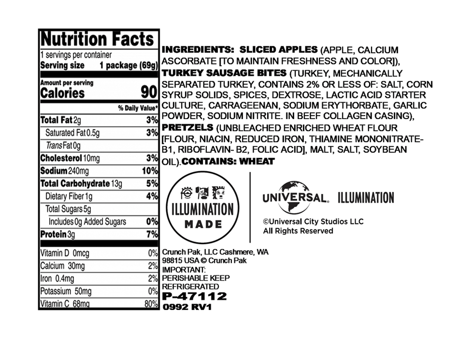 Nutrition label